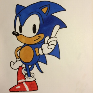 04/02 - I discovered I can draw at work so I started drawing... obviously Sonic was one of the first.